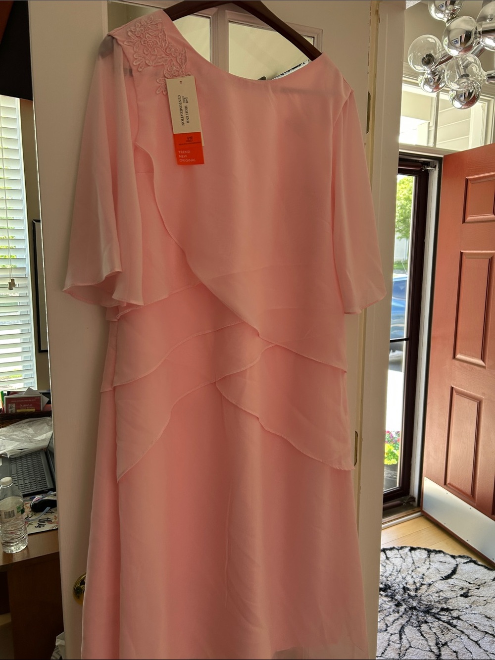 Brother Pale Pink Layered Midi Dress